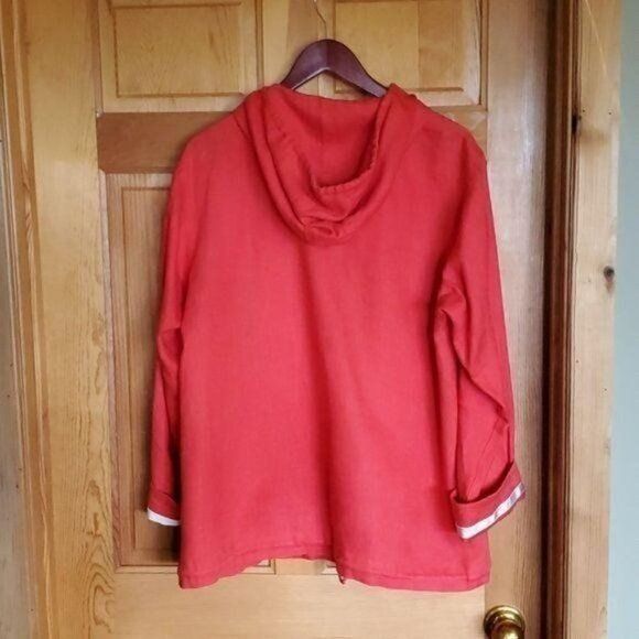 Calvin Klein Calvin Klein Sz. 14 100% Linen Pullover Hooded Cinched Jacke Size XL / US 12-14 / IT 48-50 - 7 Thumbnail