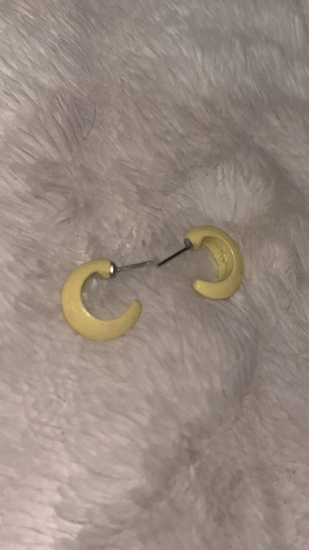 The Unbranded Brand Women's Unbranded Yellow Hoop Earrings One Size Size ONE SIZE - 2 Thumbnail