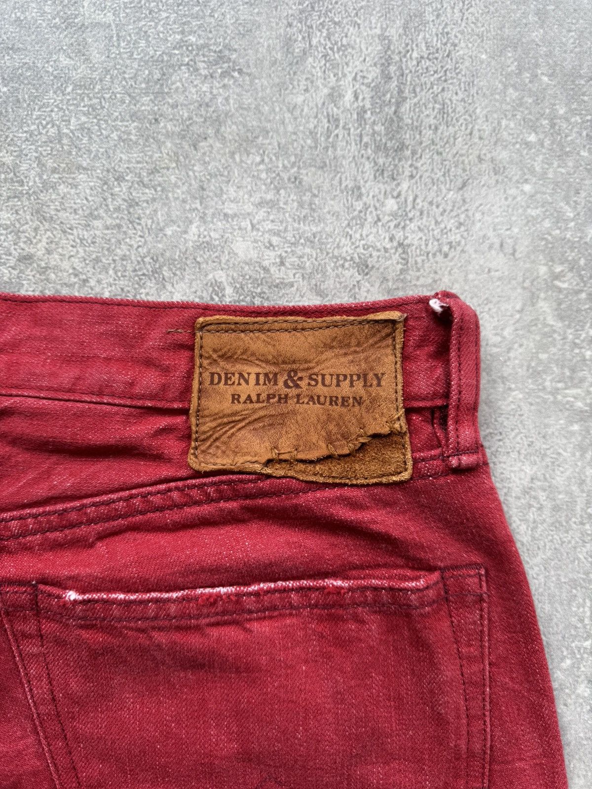 Denim & Supply Ralph Lauren Denim And Supply Ralph Lauren Red Distressed Denim Jeans Size US 31 - 7 Thumbnail