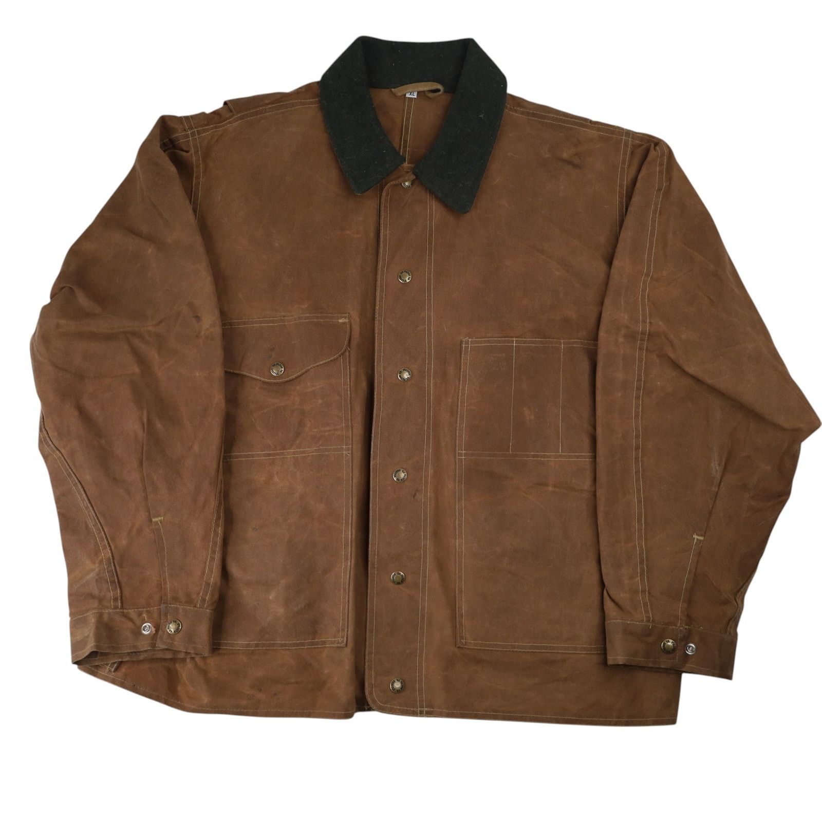 Filson × Vintage Vintage Filson 620 Tin Cloth Waxed Canvas Cruiser Jacket Size US XL / EU 56 / 4 - 1 Thumbnail
