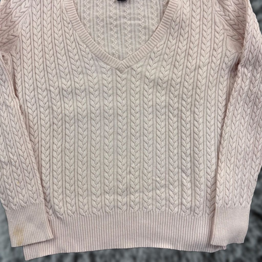Eddie Bauer Vintage Eddie Bauer Sweater Womens XL Pink Cashmere Angora Cable Knit V Neck Ballet? Size XL / US 12-14 / IT 48-50 - 1 Thumbnail