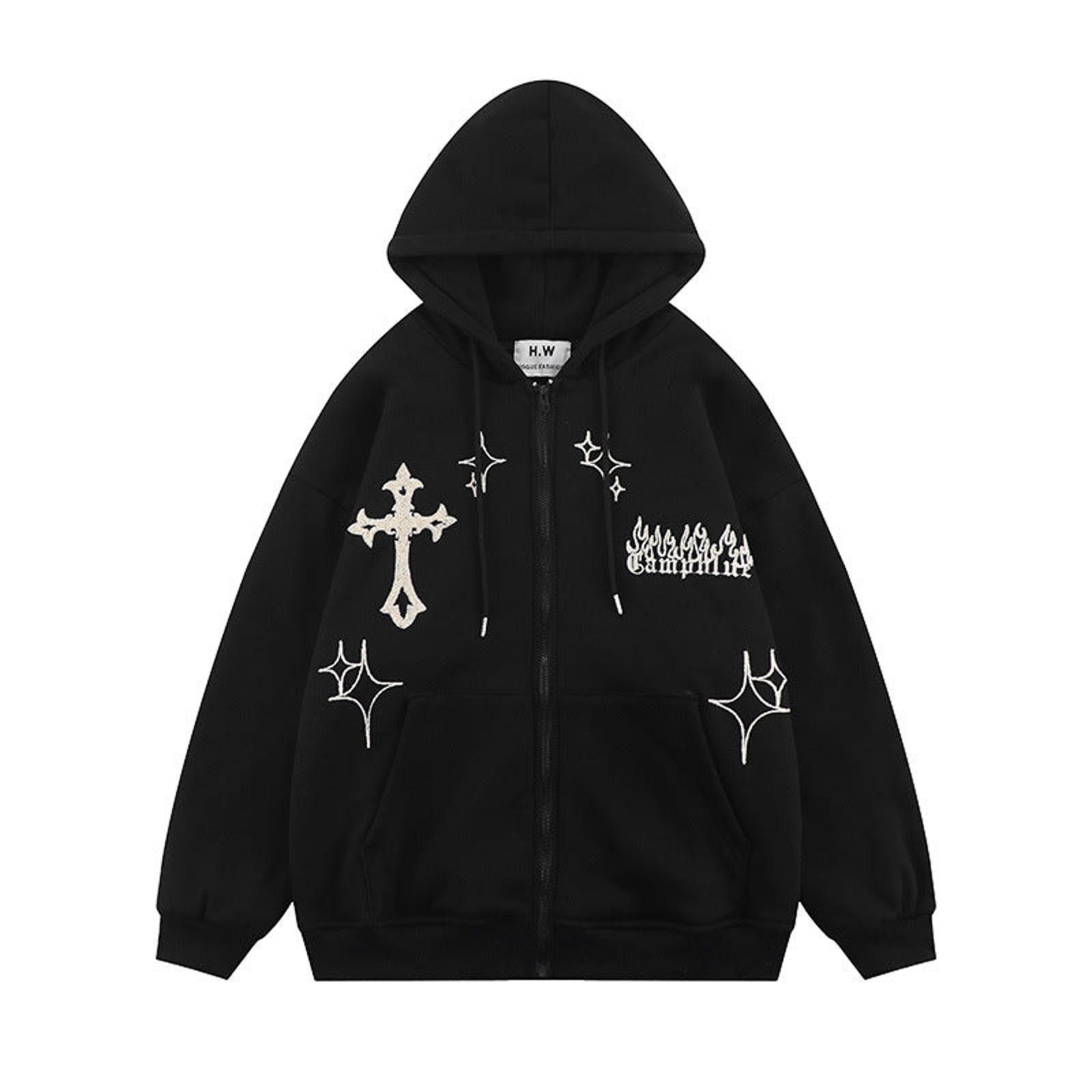 Japanese Brand Cross Graphic Full Zip-Up Hoodie Size US XL / EU 56 / 4 - 4 Thumbnail