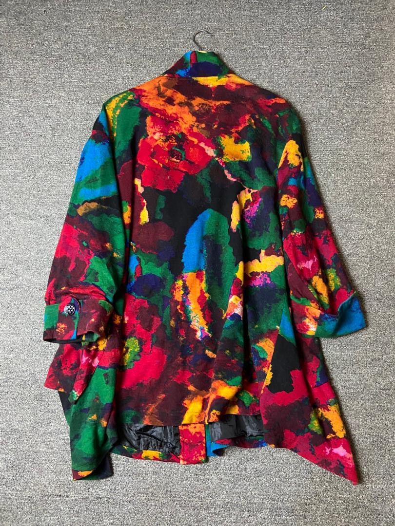 Japanese Brand Shengziying Vibrant Artsy Design Button Up Shirt (179) Size L / US 10 / IT 46 - 2 Thumbnail