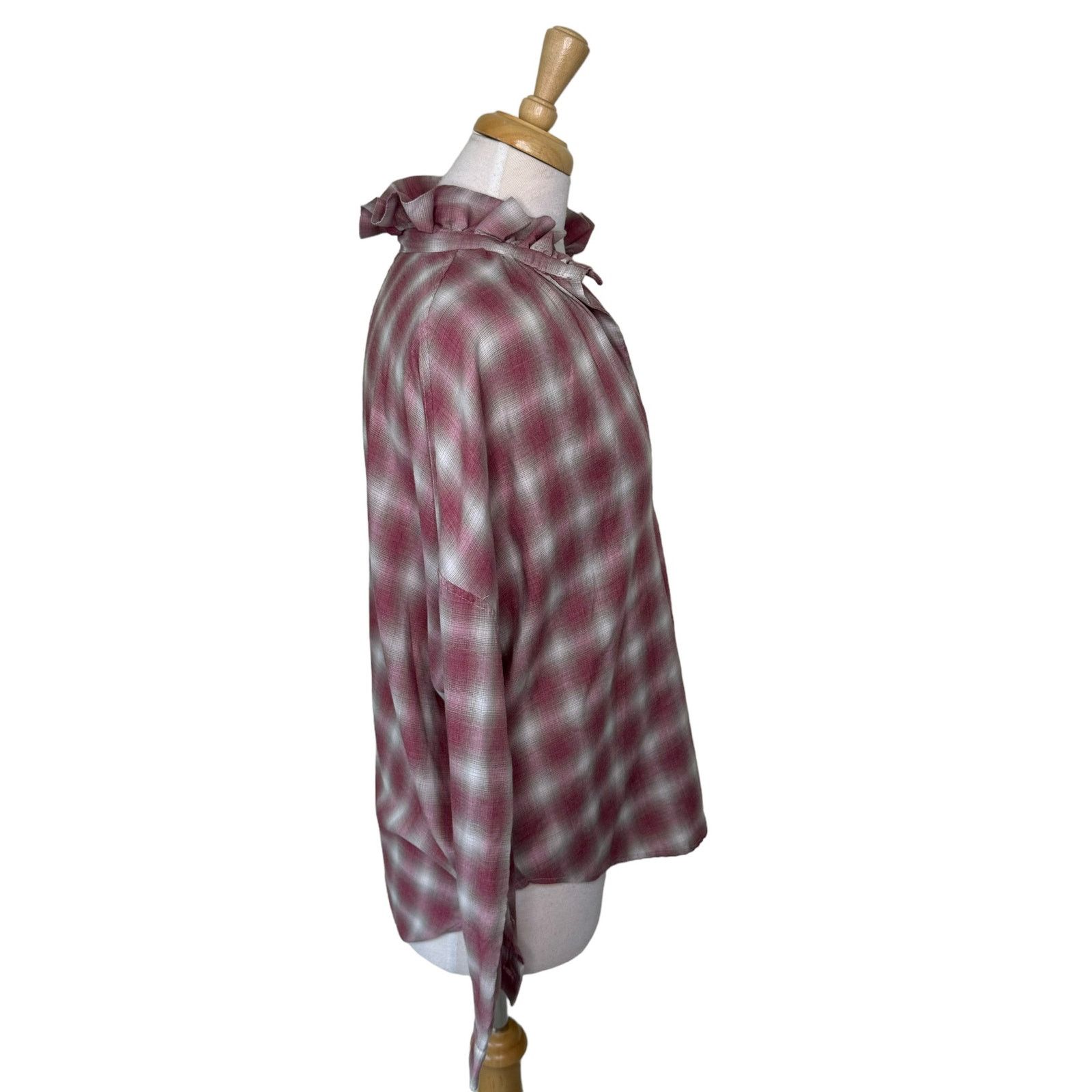 Other A SHIRT THING PENELOPE PLAID Ruffle Collar Size Small Size S / US 4 / IT 40 - 2 Thumbnail