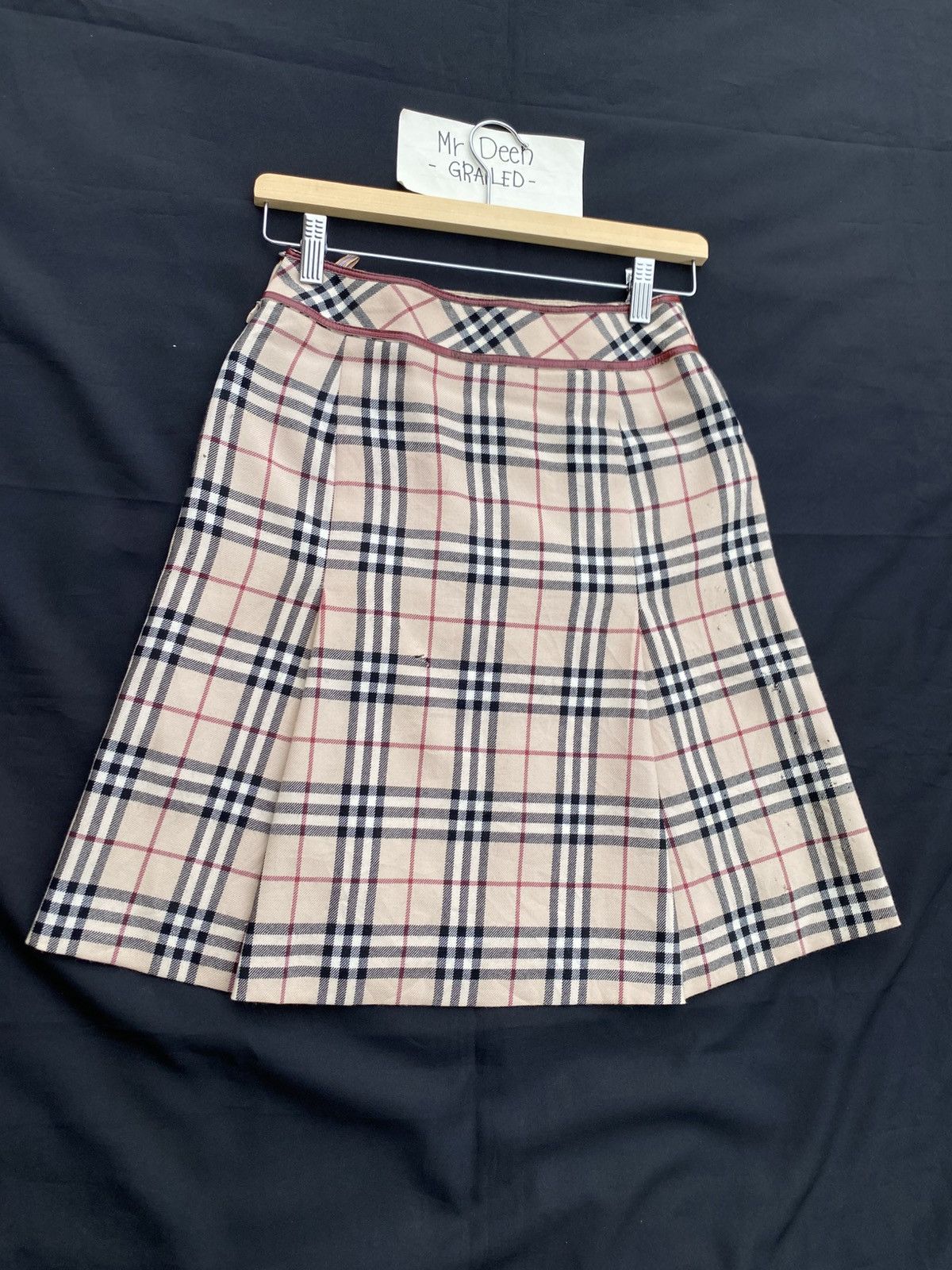 Burberry Rare Vintage Burberry Checkered Brown Midi Skirt Size 25" / US 0 / IT 36 - 20 Thumbnail