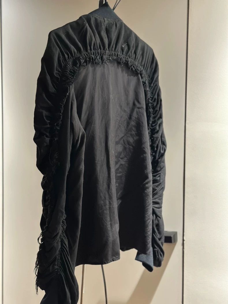 Yohji Yamamoto Yohji Yamamoto Black linen-paneled baseball jacket Size US M / EU 48-50 / 2 - 5 Thumbnail