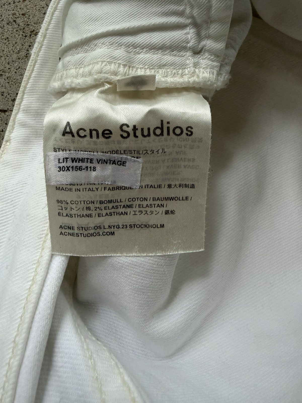 Acne Studios Lit White Vintage Jeans Size US 26 / EU 42 - 6 Thumbnail