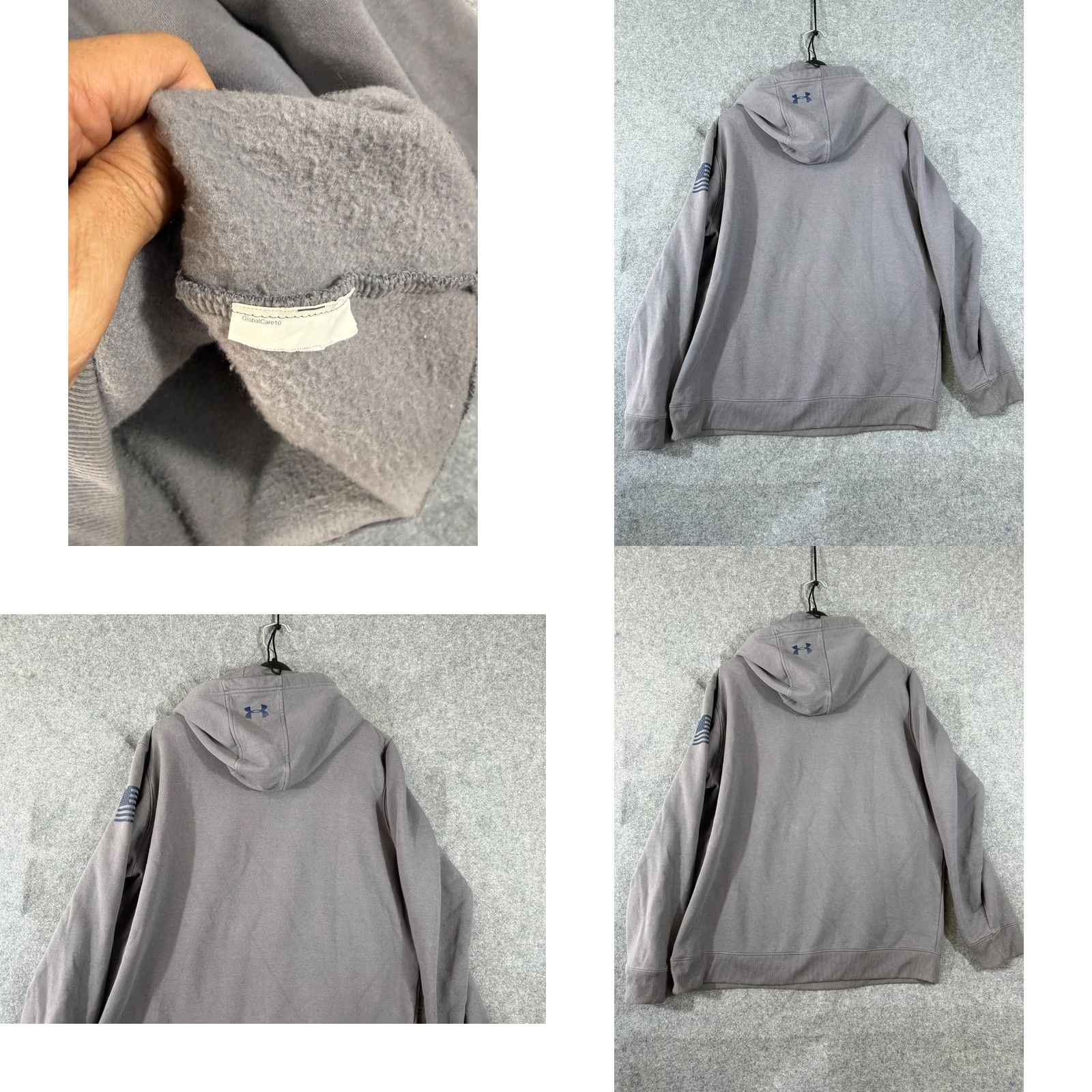 Under Armour Under Armour Hoodie Mens XL Gray Loose Threadborne Kangaroo Pocket Logo Breathable Pockets Pullover - 3.0 Size US XL / EU 56 / 4 - 8 Thumbnail