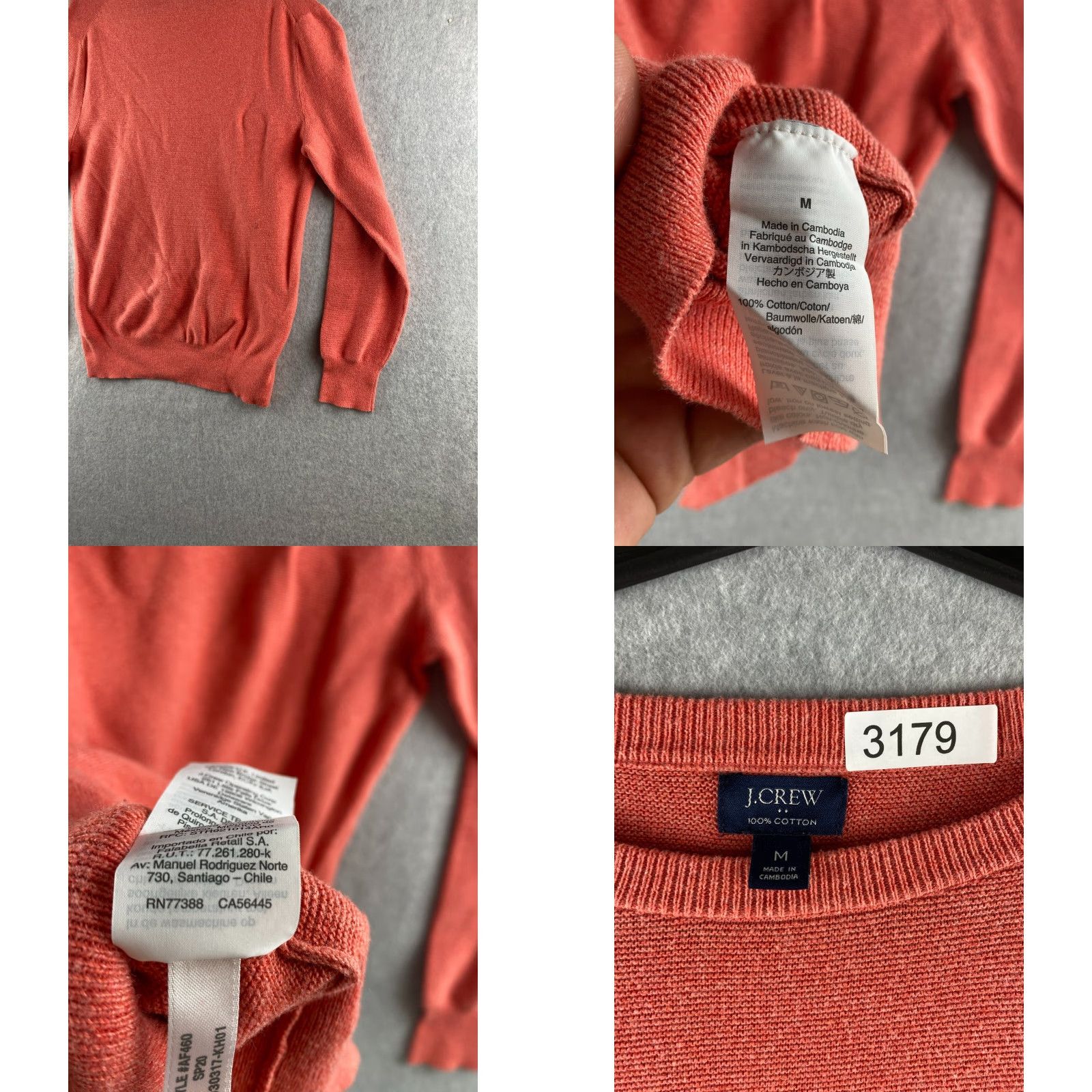 J.Crew J. Crew Sweater Mens Medium M Coral Pullover Tight Knit Crew Neck Preppy Shirt Size US M / EU 48-50 / 2 - 10 Thumbnail