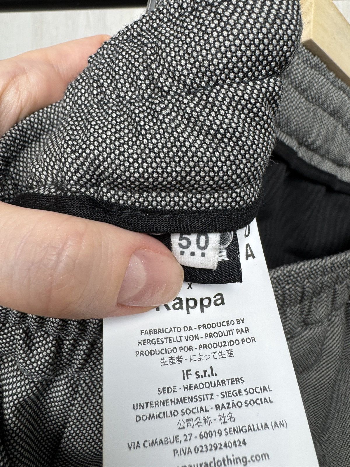 Kappa Kappa x Danilo Paura grey wool Italy striped track pants Size US 34 / EU 50 - 10 Thumbnail