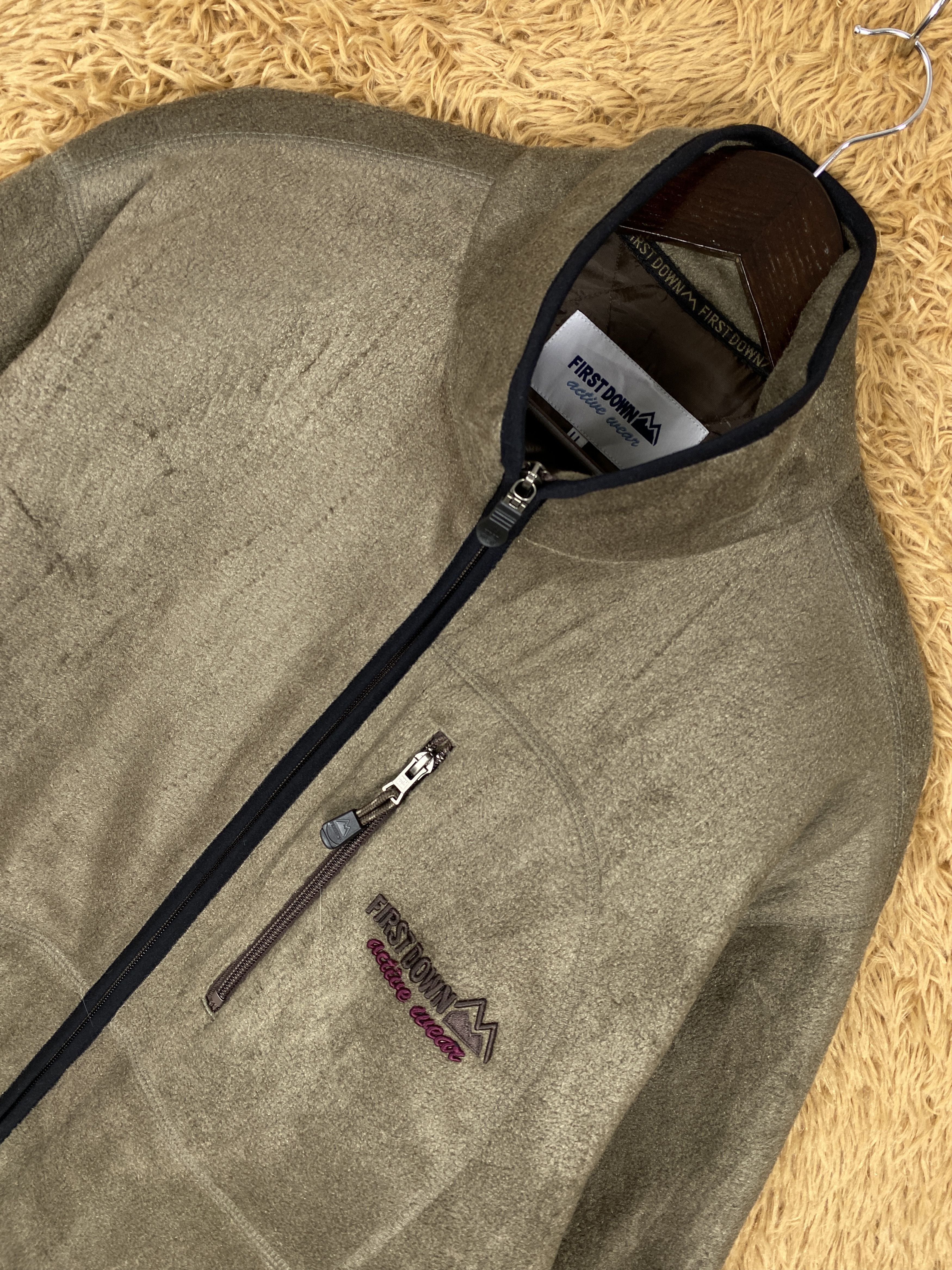 Japanese Brand Vintage First Down Fleece Jacket J2330 Size US M / EU 48-50 / 2 - 2 Thumbnail