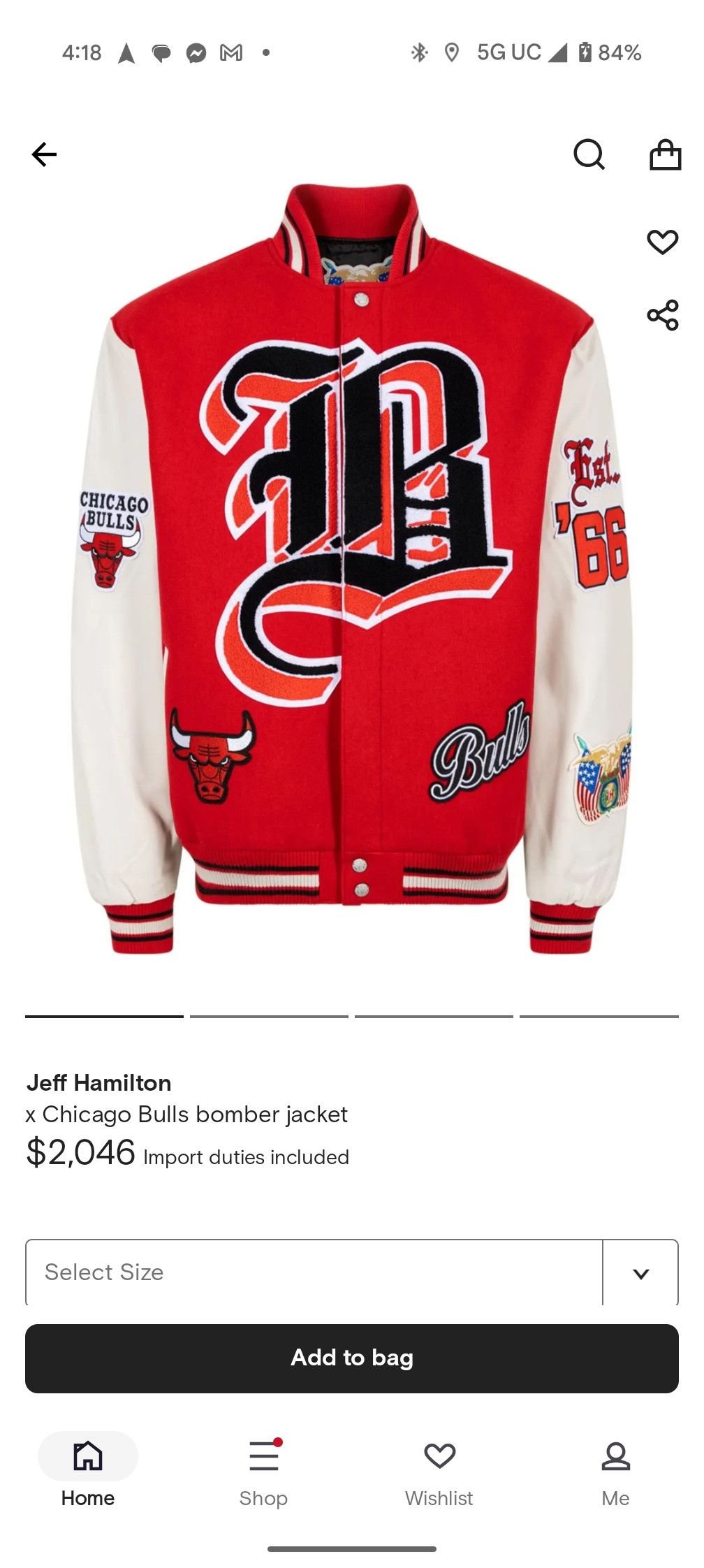 Jeff Hamilton Jeff Hamilton bulls big face varsity leather Size US M / EU 48-50 / 2 - 5 Thumbnail