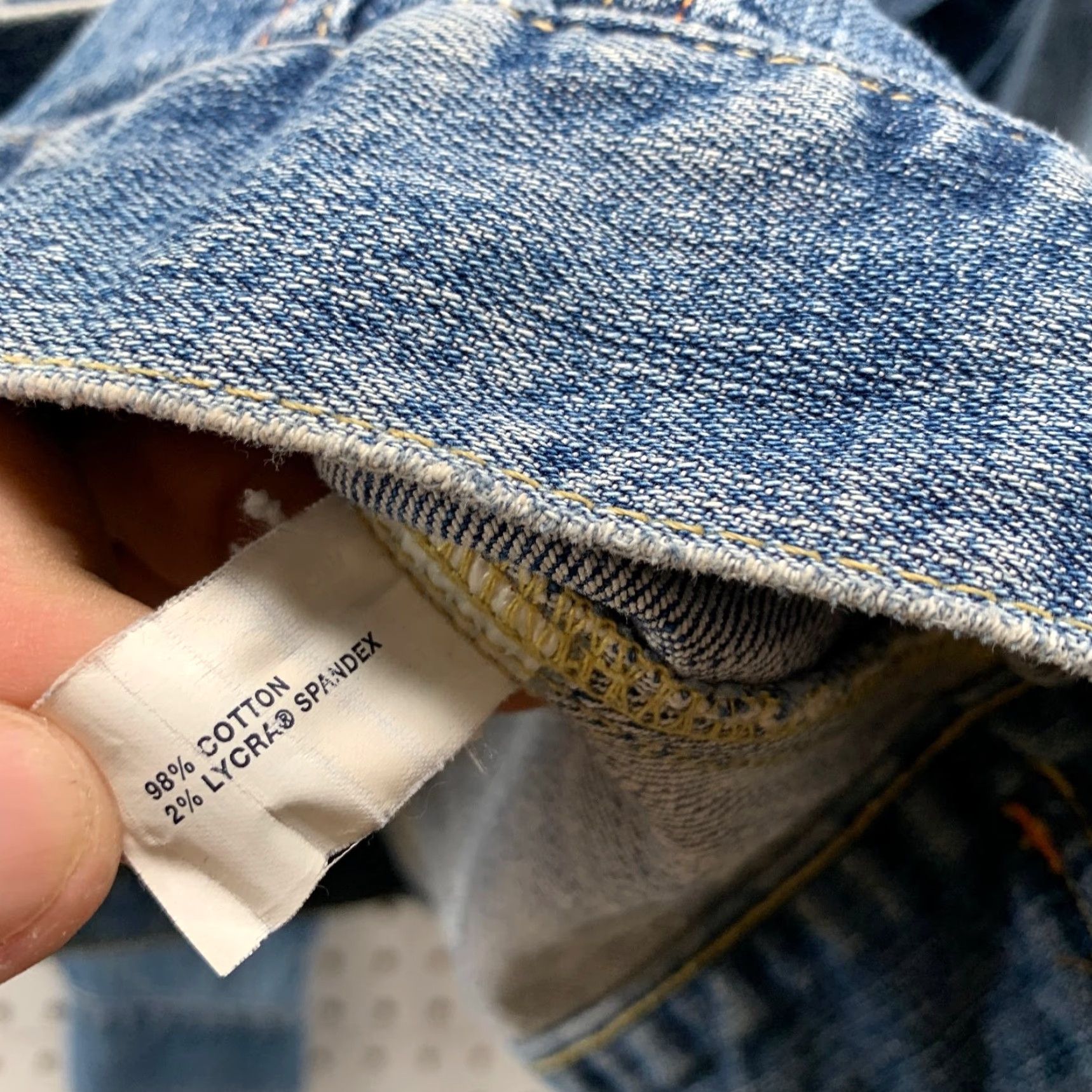 Gap VINTAGE Gap Denim Jacket Womens M Stretch Moto Flap Pocket Trucker Blue Den im Size 32" / US 10 / IT 46 - 6 Thumbnail