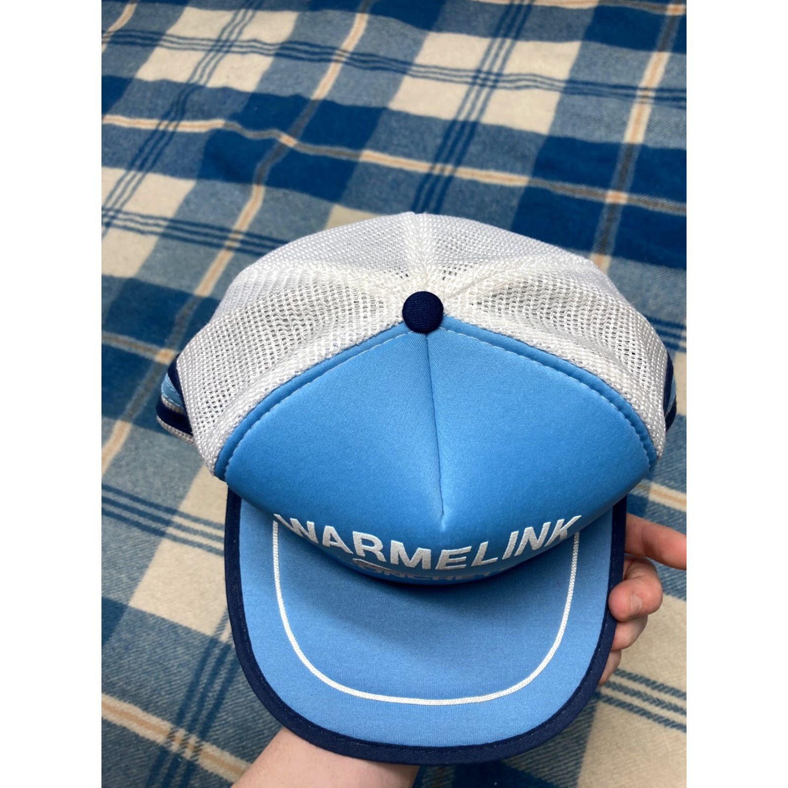 Vintage VINTAGE Carolina Blues Trucker Hat Mens Adjustable Blue 3 stripe San sun concrete puff warmelink Size ONE SIZE - 5 Thumbnail