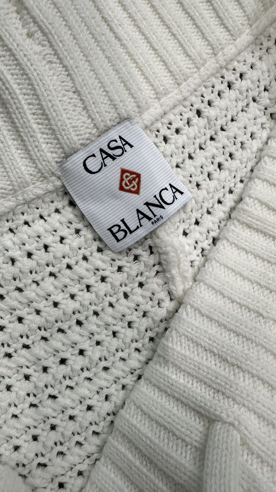 Casablanca CASABLANCA - Sporty Crochet Short White Size US 32 / EU 48 - 2 Thumbnail