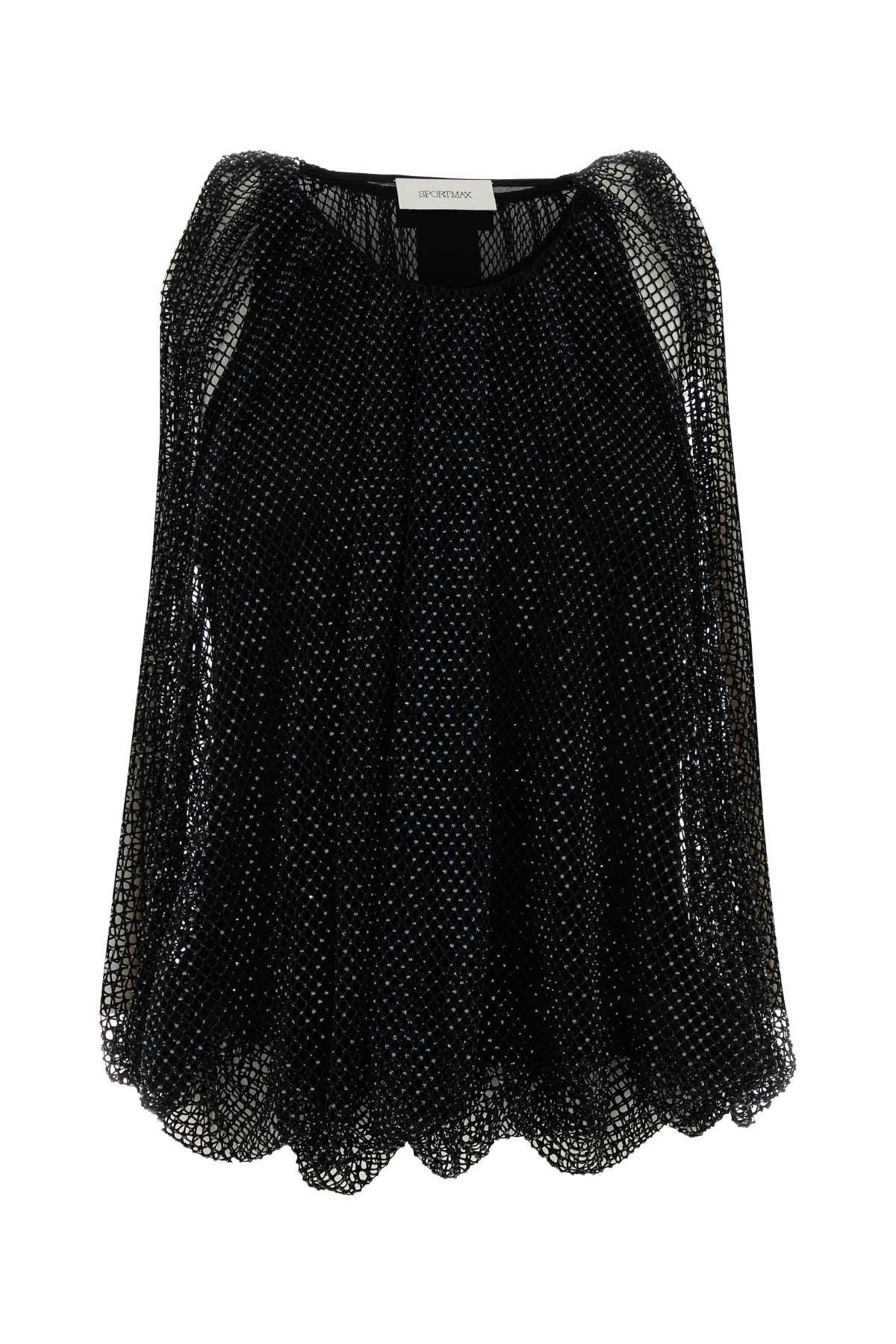 Sportmax Black Mesh Nodo Top Size XL / US 12-14 / IT 48-50 - 1 Thumbnail