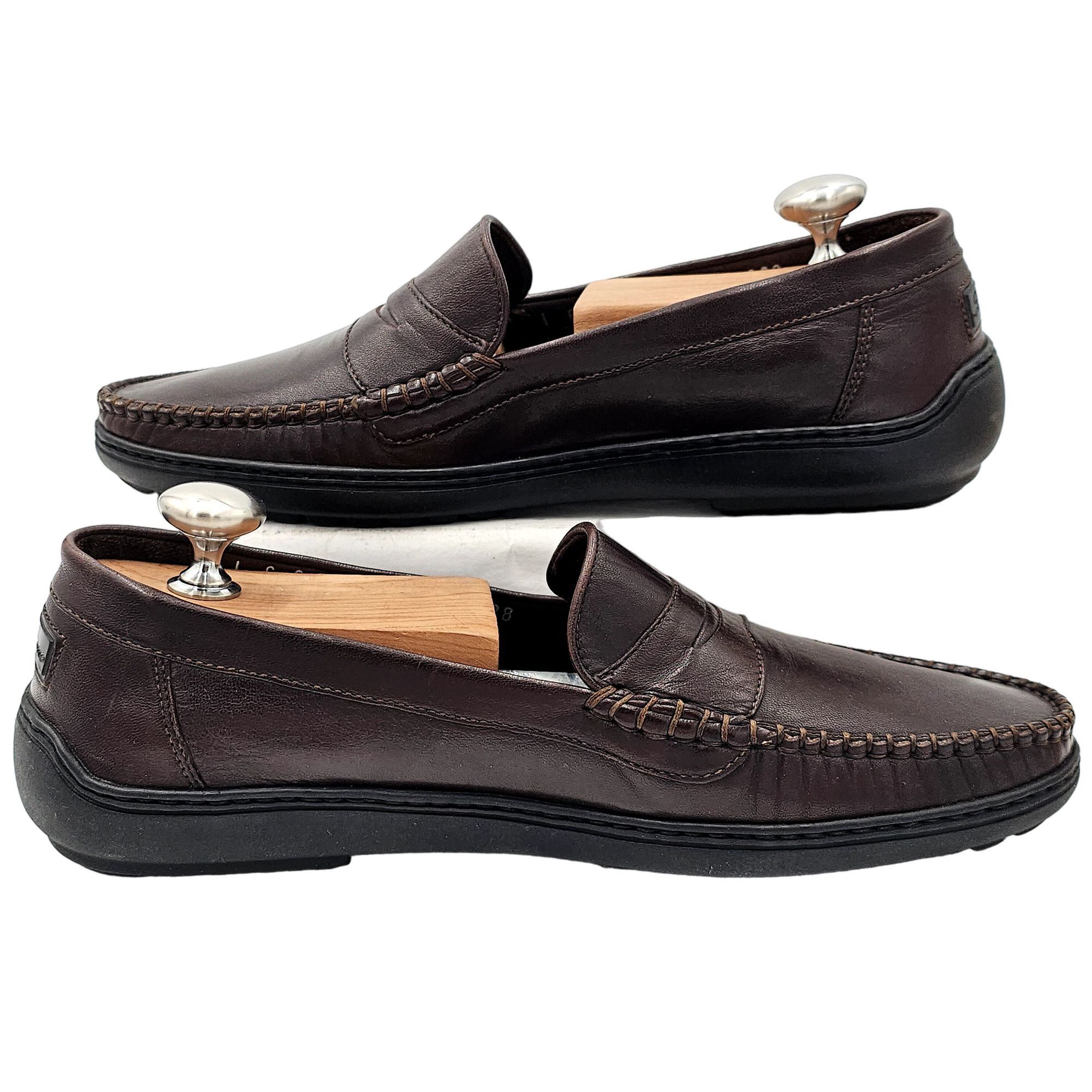 Bragano × Cole Haan Vintage Bragano Loafers Cole Haan Italy Mens 7 Brown Leather Size US 7 / EU 40 - 10 Thumbnail