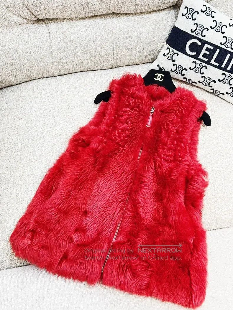 Fendi Fendi Red Size 36 Fur Vest Jacket Size 4XL / US 24-26 - 2 Thumbnail