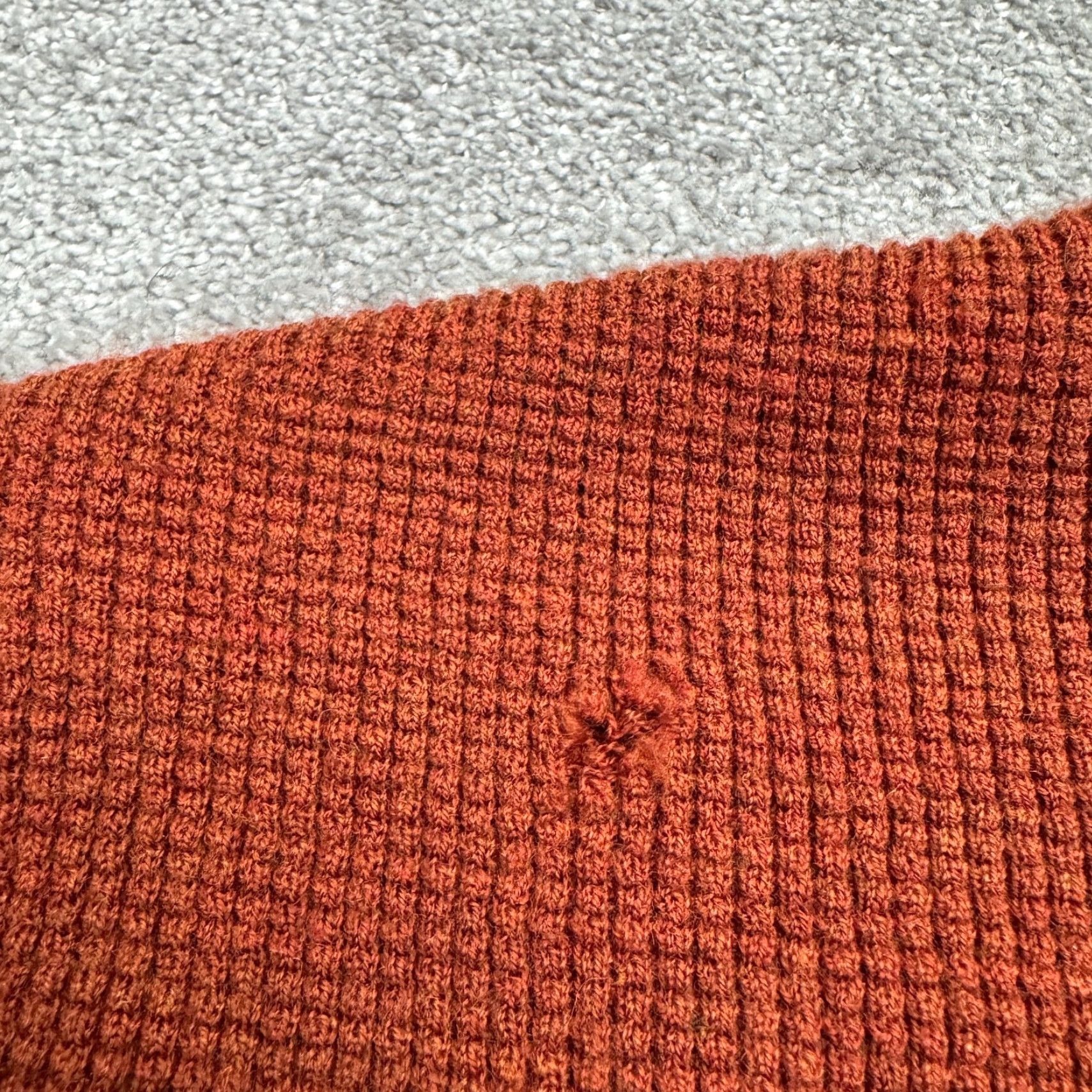 Orvis VINTAGE Orvis Wool Waffle Knit Henley Sweater Men's 2XL Fall Winter Brown Classic Outdoor Size US XXL / EU 58 / 5 - 4 Thumbnail