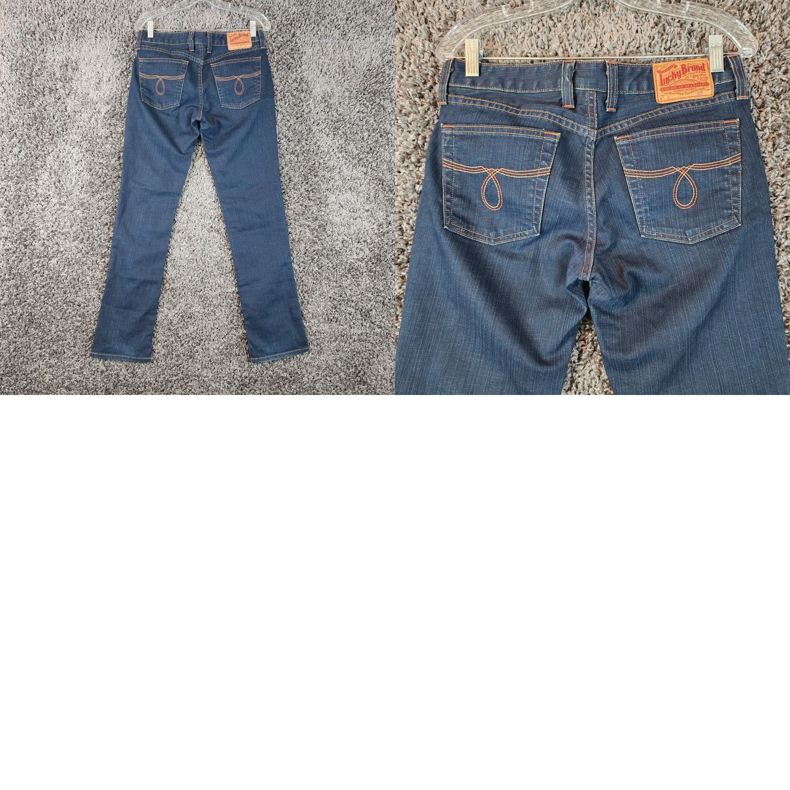 Lucky Brand LUCKY BRAND Womens Straight Dark Wash Blue Jeans Size 8 Regular Size 30" / US 8 / IT 44 - 8 Thumbnail