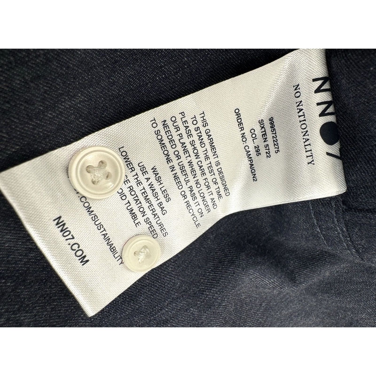 NN07 NN07 No Nationality Mens L Shirt Blue Button-Up Long Sleeve - Button-Down EXCELLENT Size US L / EU 52-54 / 3 - 4 Thumbnail
