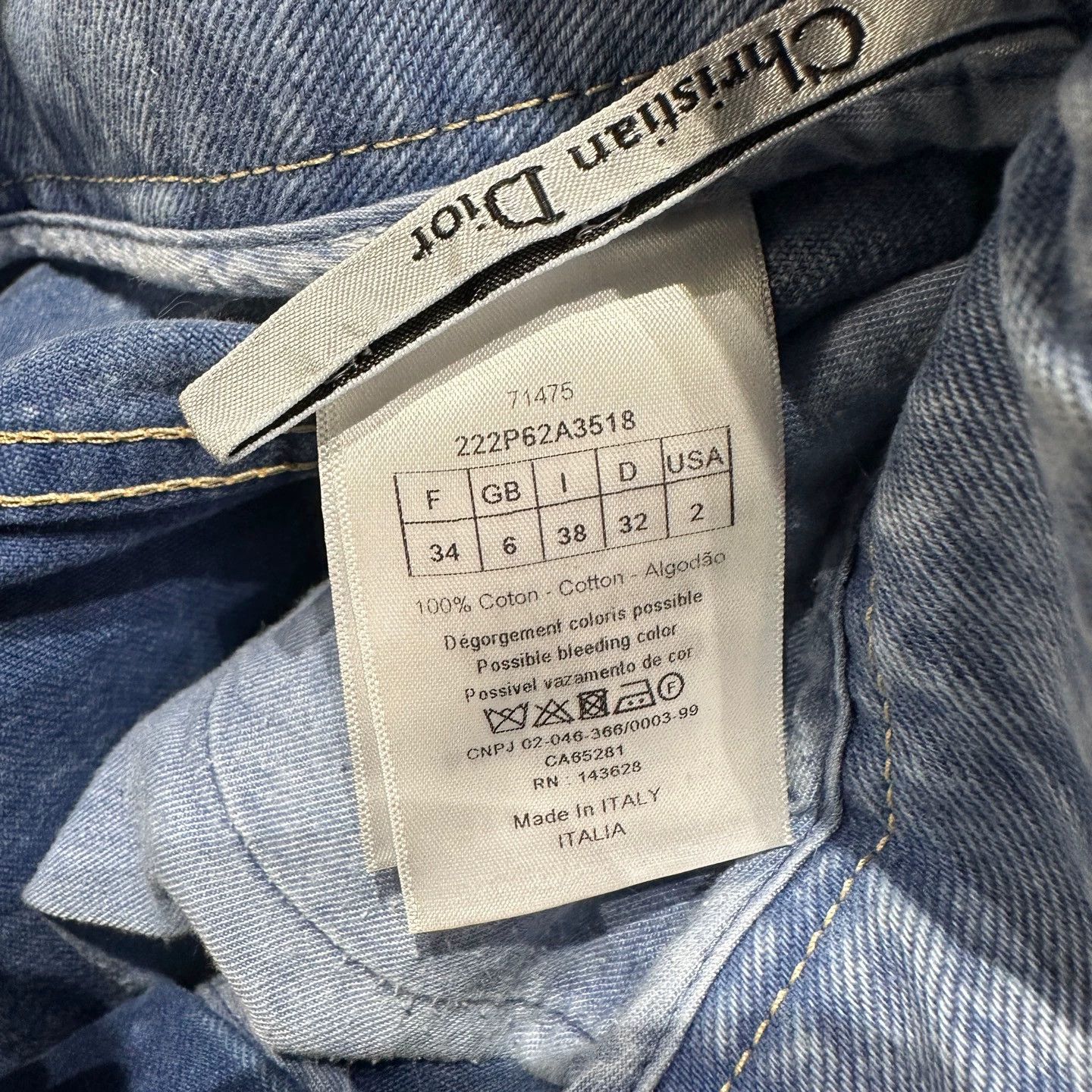 Christian Dior Monsieur Dior mar590 laced CD denim short 34 Size 25" / US 0 / IT 36 - 4 Thumbnail