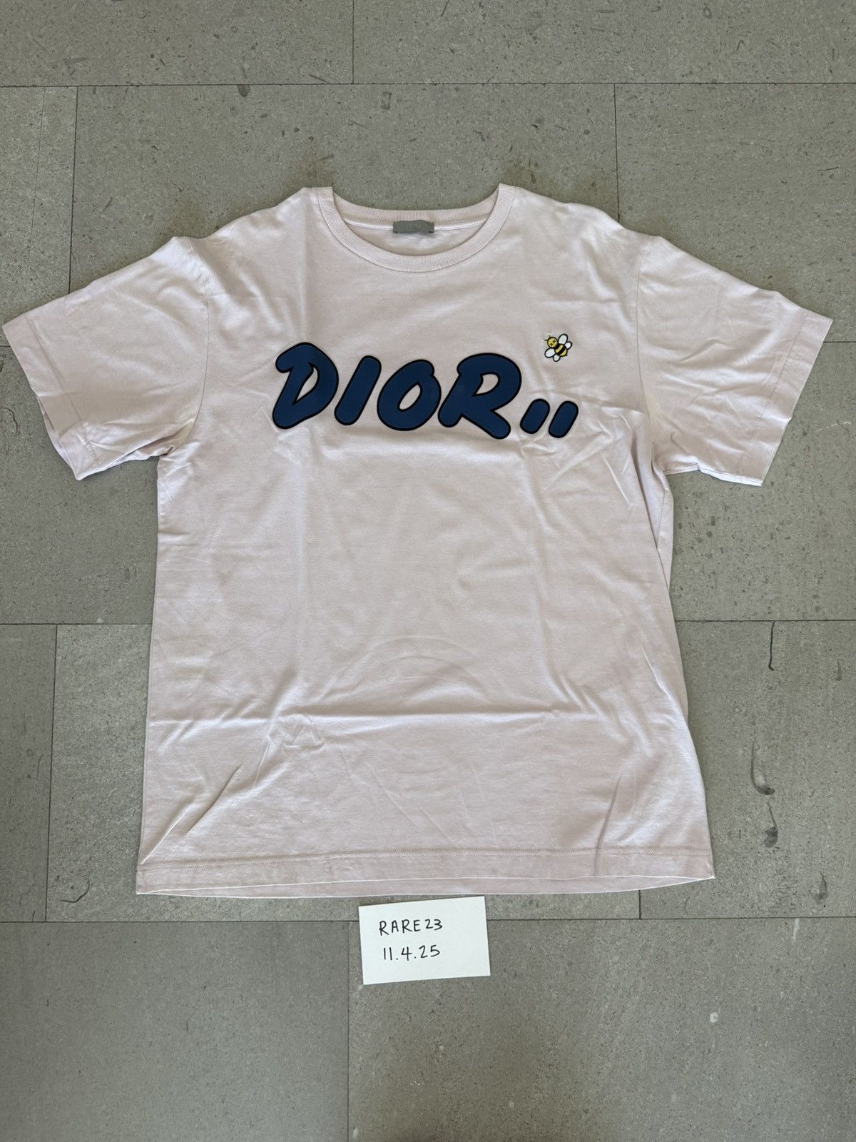 Dior × Kaws Christian Dior x KAWS logo bee print tshirt pastel pink Size US XL / EU 56 / 4 - 1 Thumbnail