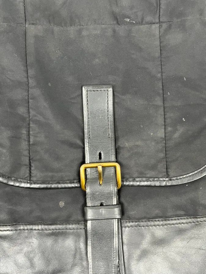 Prada 2000s Prada Black Hybrid Nylon Leather Shoulder Bag Size ONE SIZE - 13 Thumbnail