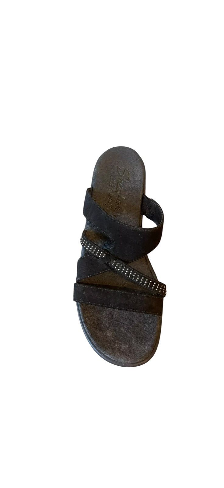 SKECHERS Skecher Luxe Foam Women’s Sandals Size 10 Black Size US 10 / IT 40 - 3 Thumbnail