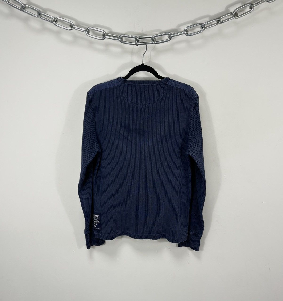 Nigel Cabourn Nigel Cabourn Utility Men’s Blue Ribbed Long Sleeve Tee Size US M / EU 48-50 / 2 - 12 Thumbnail