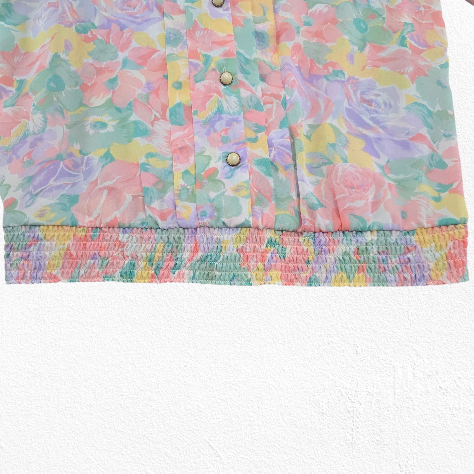 Vintage Vintage 90s Alfred Dunner Pastel Floral Blouse Size 14 Size XL / US 12-14 / IT 48-50 - 6 Thumbnail