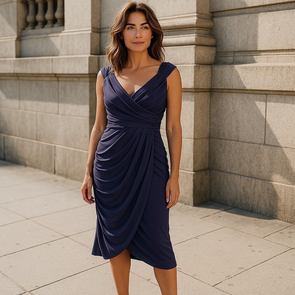 Boston Proper BOSTON PROPER Jersey Knit Cocktail Dress Gray Womens XS Size XS / US 0-2 / IT 36-38 - 6 Thumbnail
