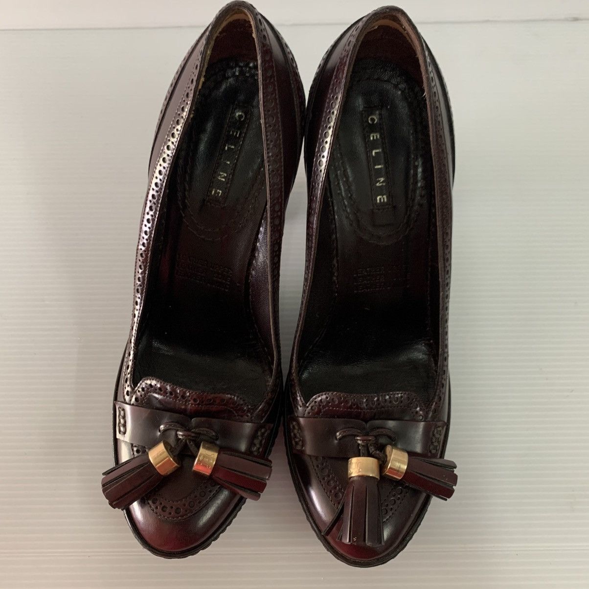 Celine Celine Leather Heels Size US 7 / IT 37 - 14 Thumbnail
