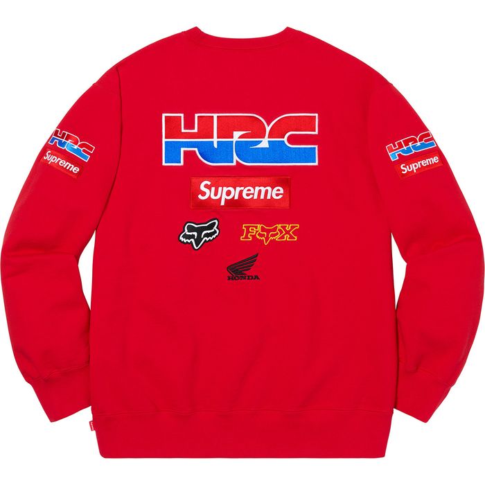 Supreme Supreme Honda Fox Racing Crewneck Red Medium Size | Grailed