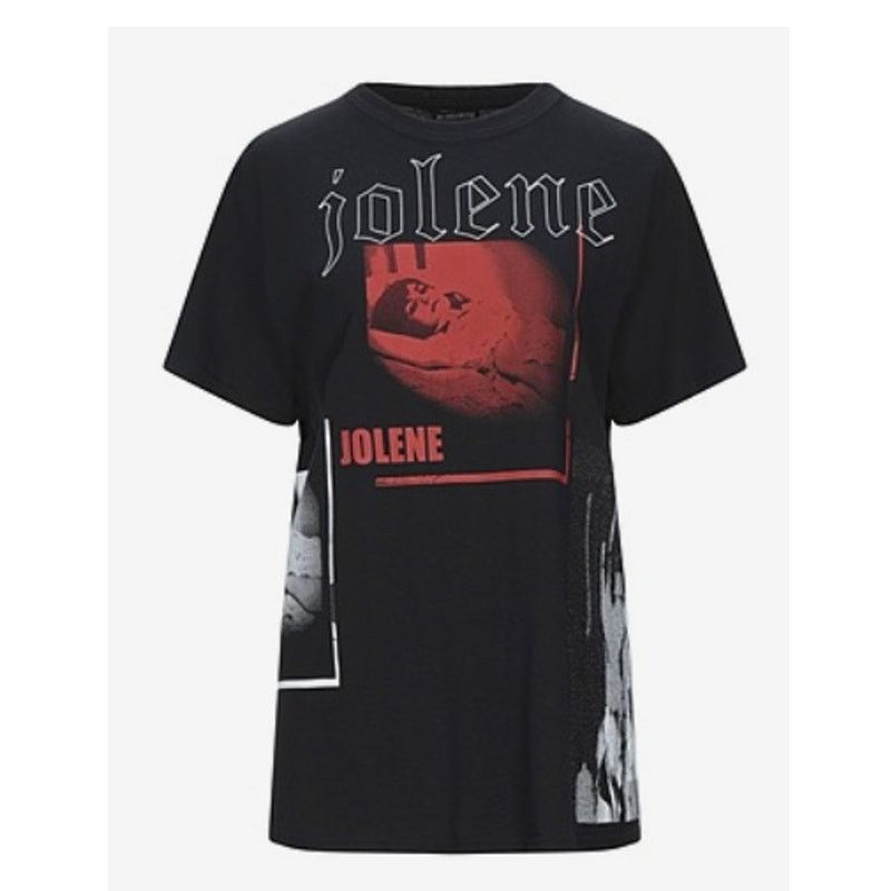 Ann Demeulemeester Rare Ann Demeulemeester Jolene printed Tee Black and Red S Size S / US 4 / IT 40 - 1 Thumbnail