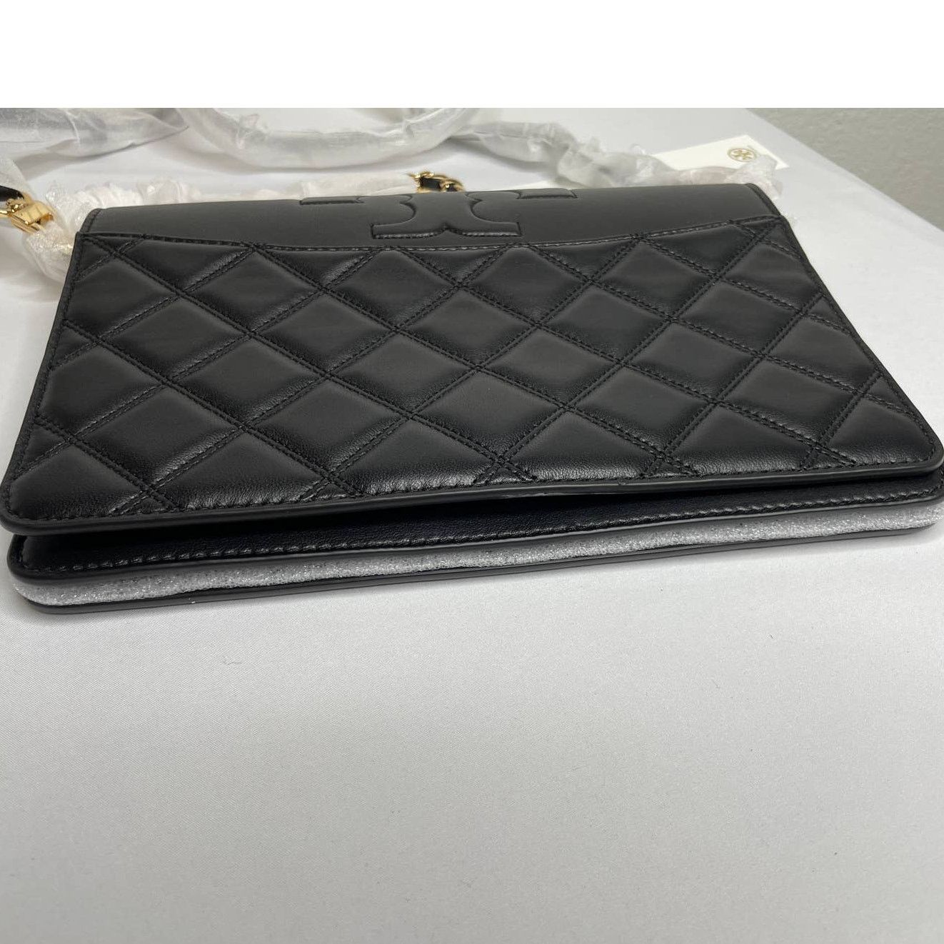 Tory Burch Tory Burch Savannah Quilted Smooth Clutch Crossbody Bag Size ONE SIZE - 4 Thumbnail