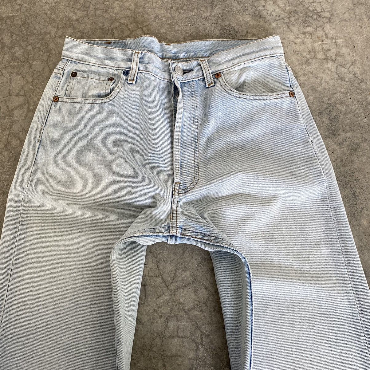 Levi's Size 29x29.5 Vintage Late 80’s Levis 501 Light Blue Jeans Size US 29 - 12 Thumbnail