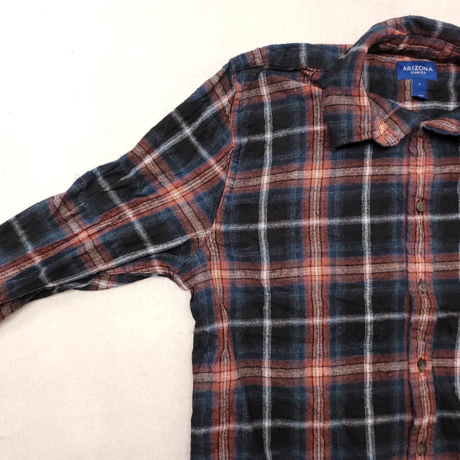 Arizona Jean Co. Arizona Jean Co Tartan Flannel Shirt Mens Size Large L Blue Size US L / EU 52-54 / 3 - 4 Thumbnail