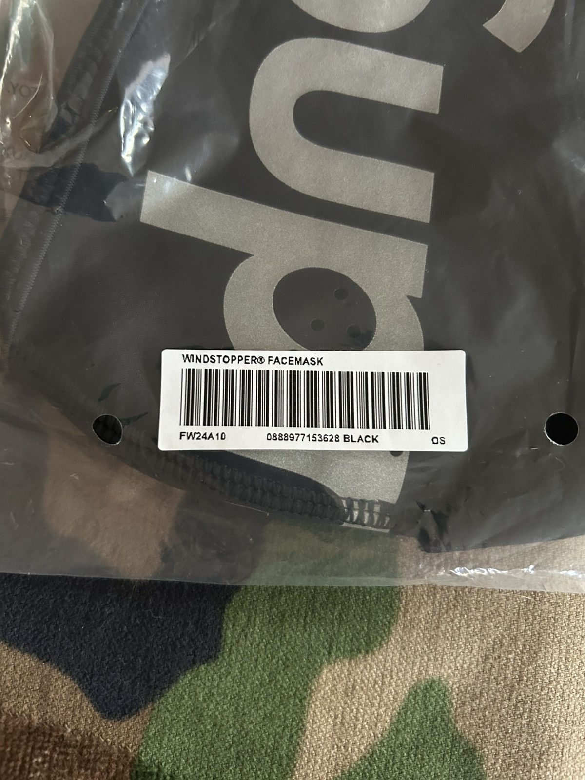 Supreme Supreme Windstopper Face Mask Black FW24 Size ONE SIZE - 7 Thumbnail
