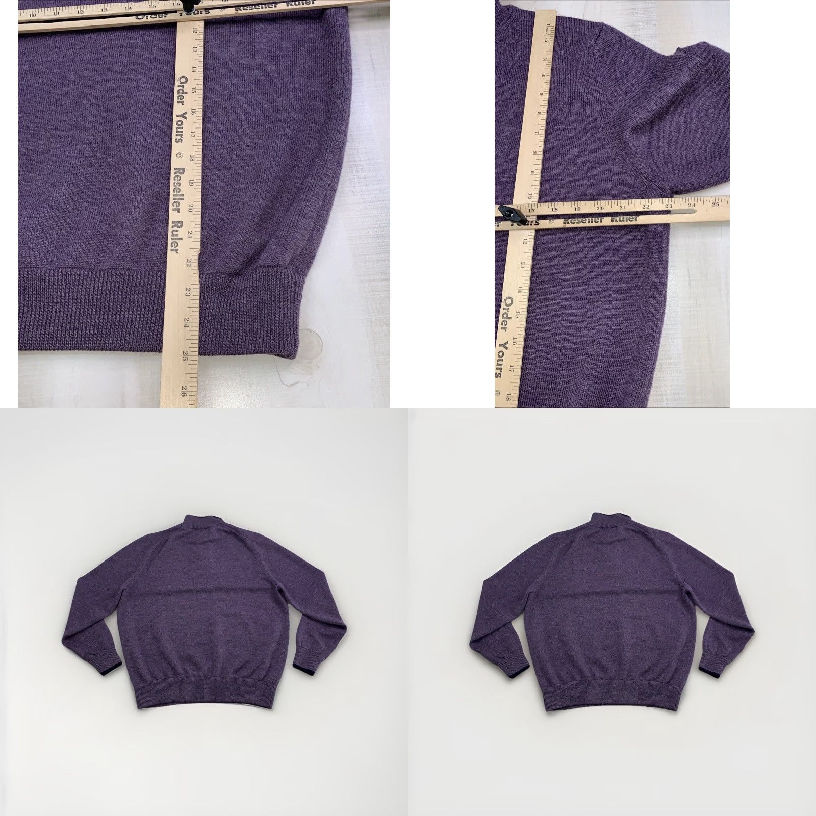 Brooks Brothers Brooks Brothers Extra Fine Merino Wool Purple Knit Quarter Button Men’s Sweater Size US L / EU 52-54 / 3 - 8 Thumbnail