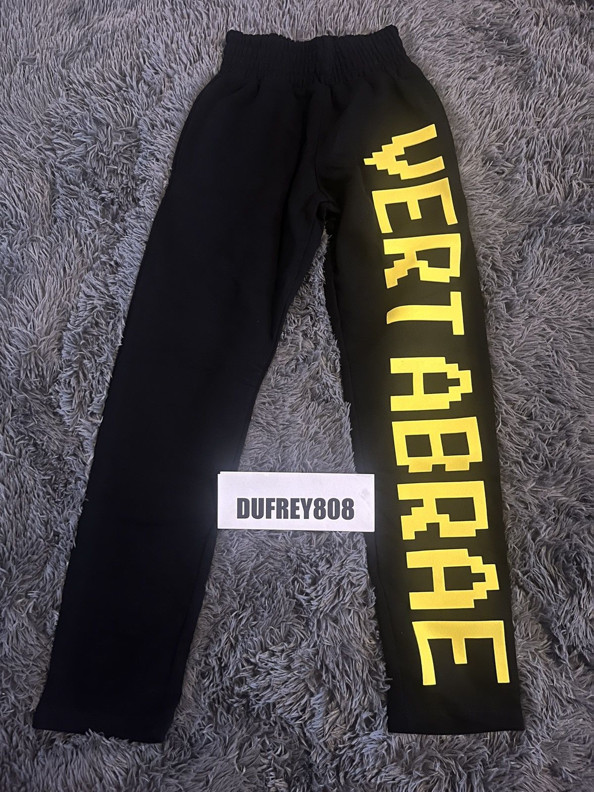 image of VVertabrae Black/yellow Sweatpants, Men's (Size 32)