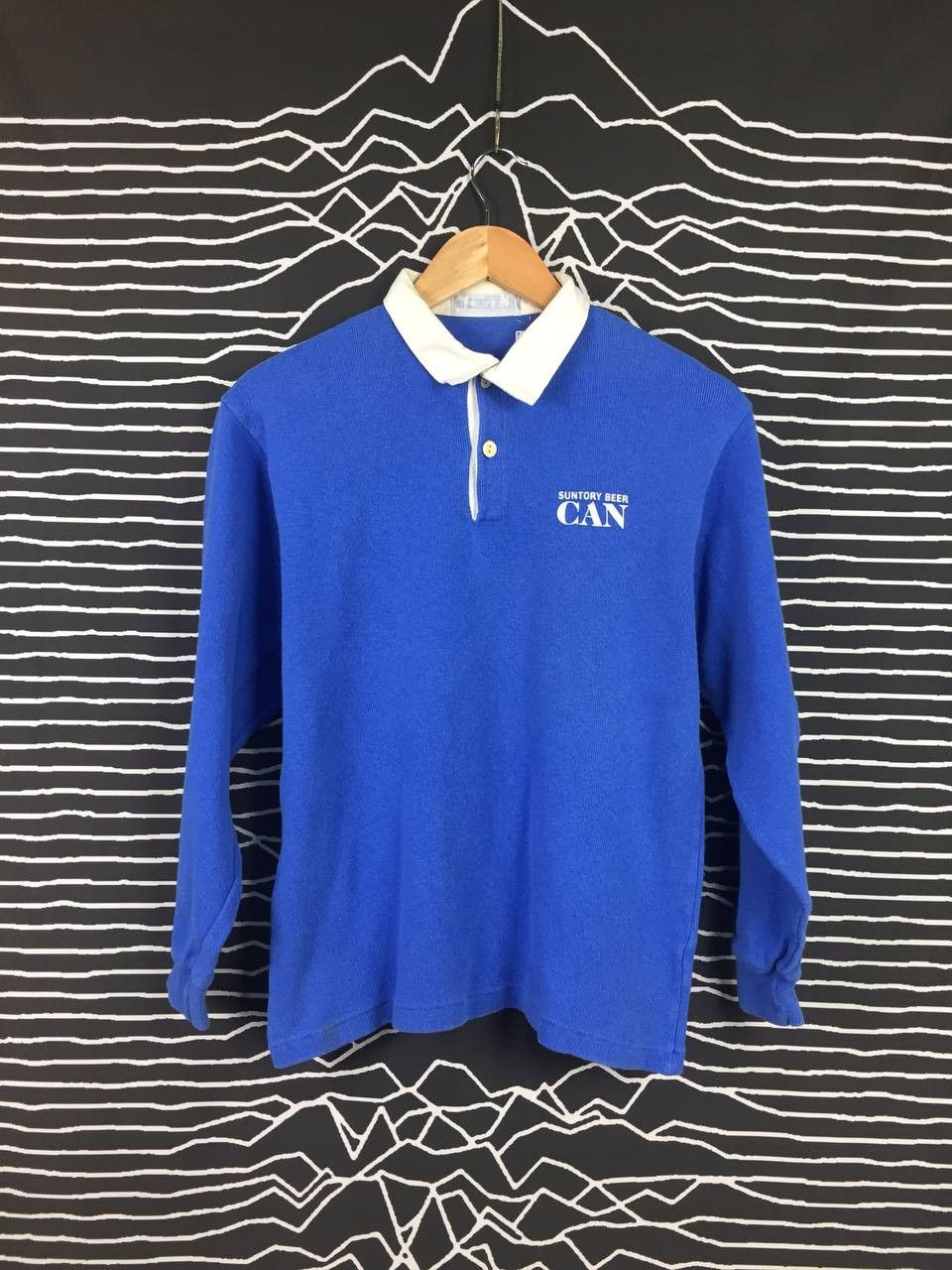 Vintage Vtg Suntory Beer Japan Long Sleeve Rugby Polo Shirt Size US S / EU 44-46 / 1 - 2 Thumbnail