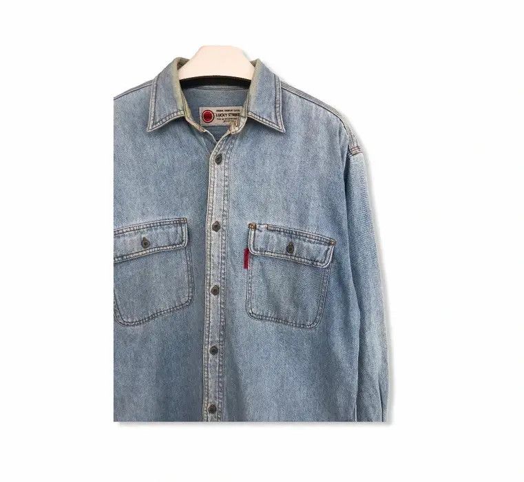 Vintage Vintage Lucky Strike Double Pocket Button Down Shirt Size US M / EU 48-50 / 2 - 2 Thumbnail
