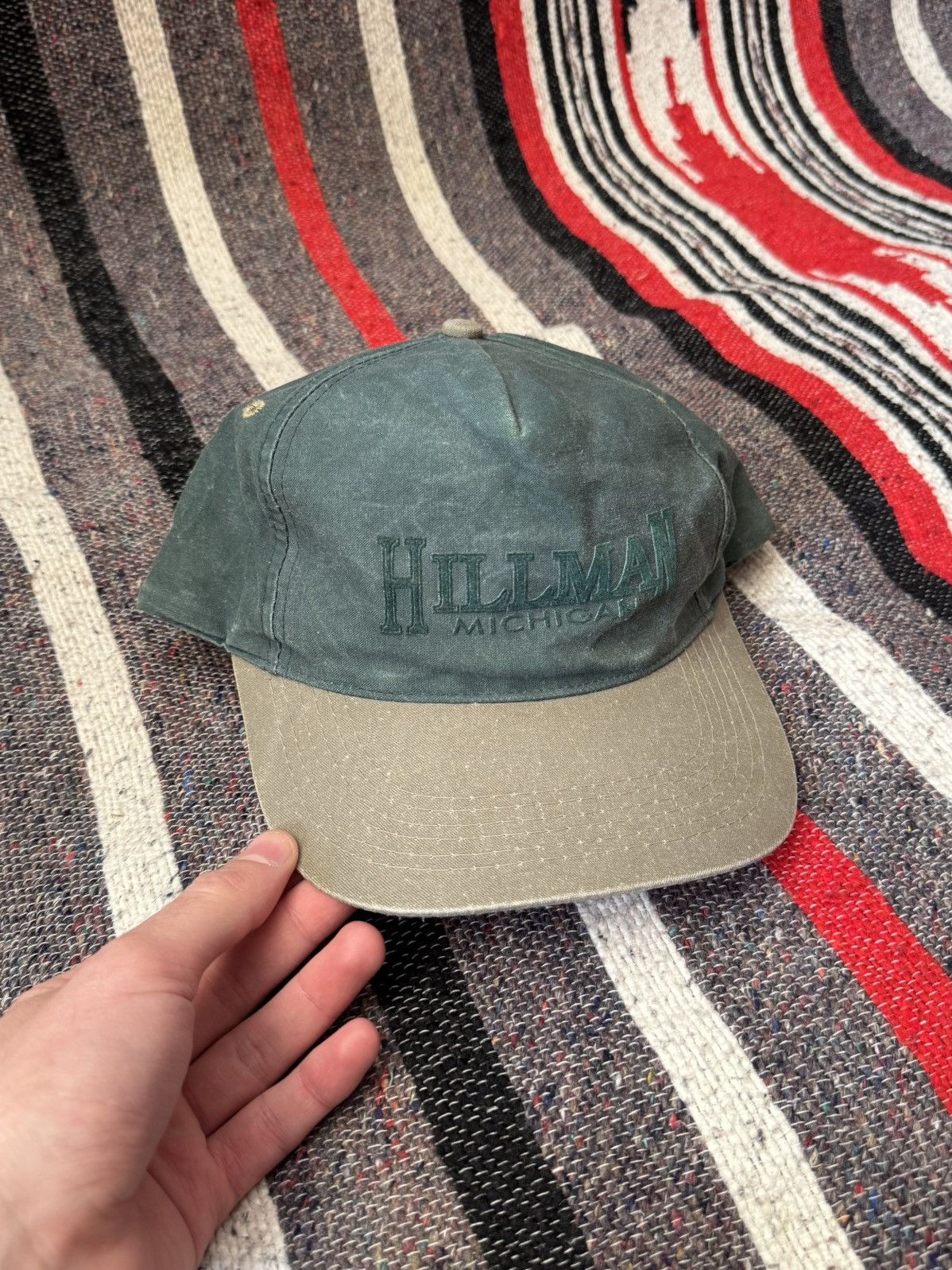 Vintage Vintage 90’s Hillman Michigan USA Faded Green Cap Hat Size ONE SIZE - 1 Thumbnail