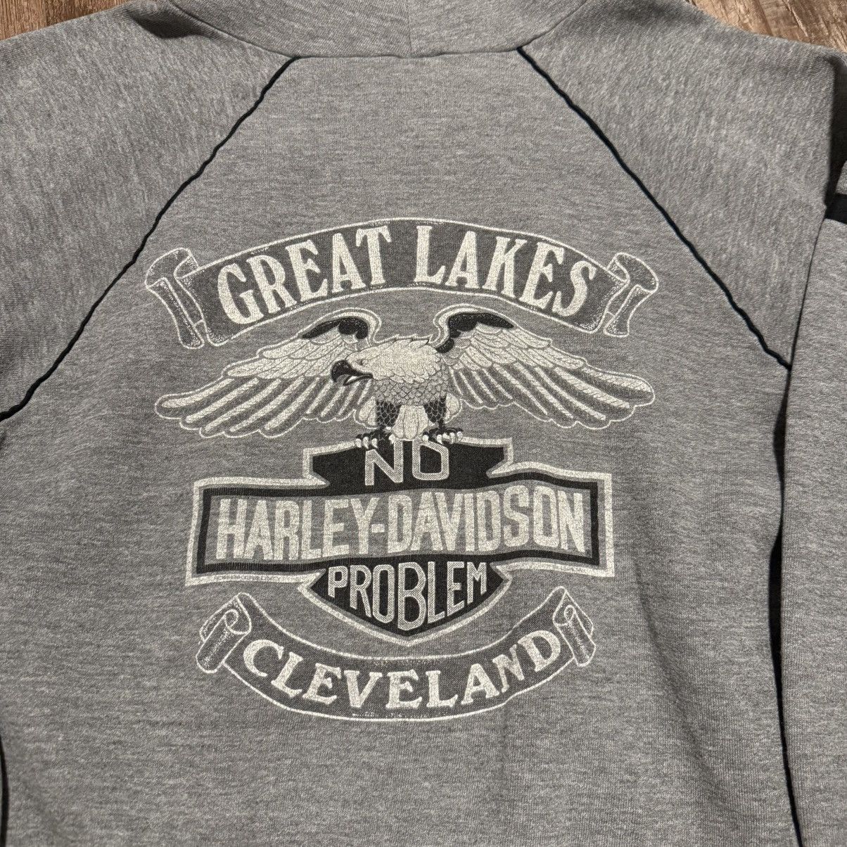 Harley Davidson × Vintage 1980s Harley Davidson Motorcycle Raglan Sleeve Hoodie Size US L / EU 52-54 / 3 - 5 Thumbnail