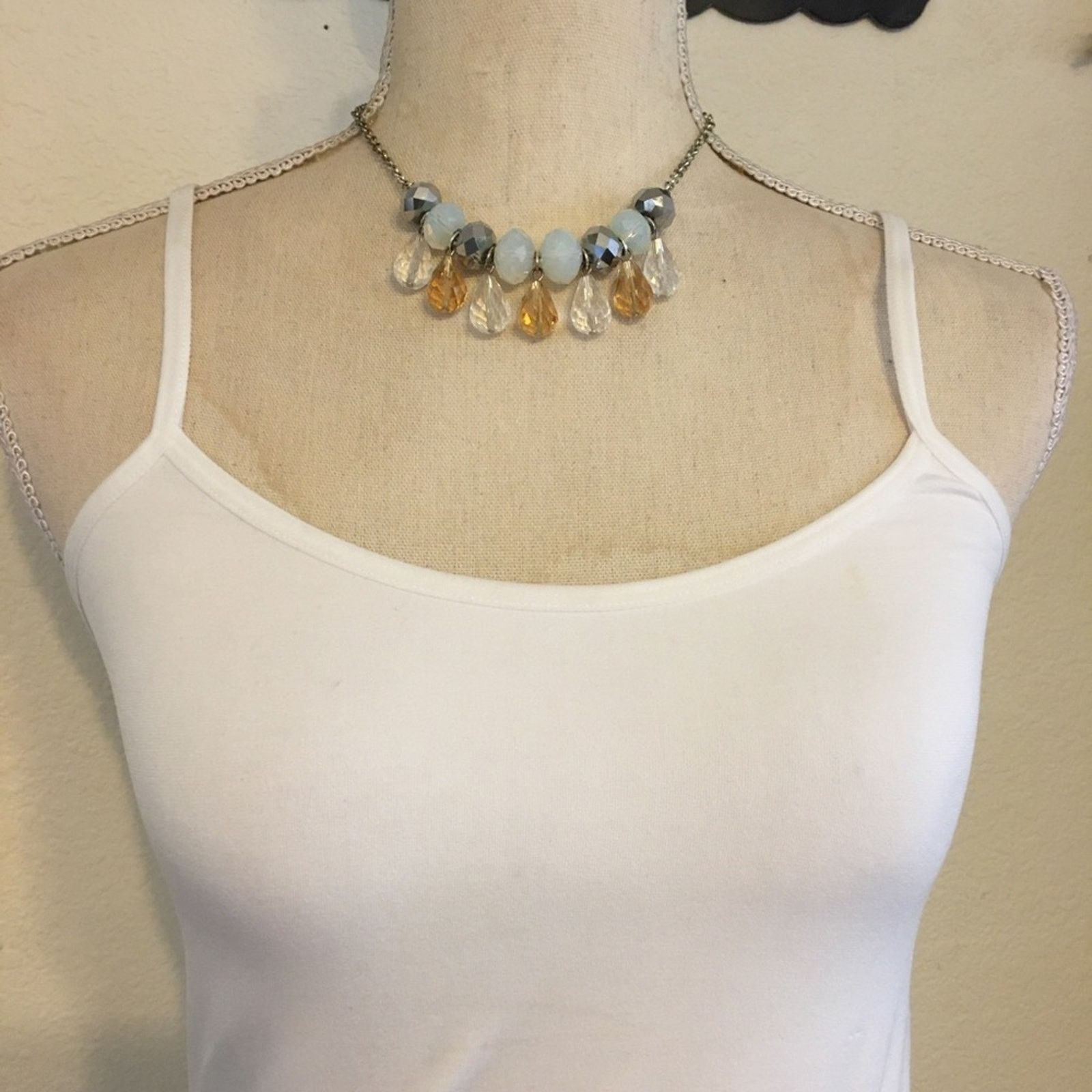 Jewelry Vintage Liz Claiborne glass crystal necklace Size ONE SIZE - 3 Thumbnail