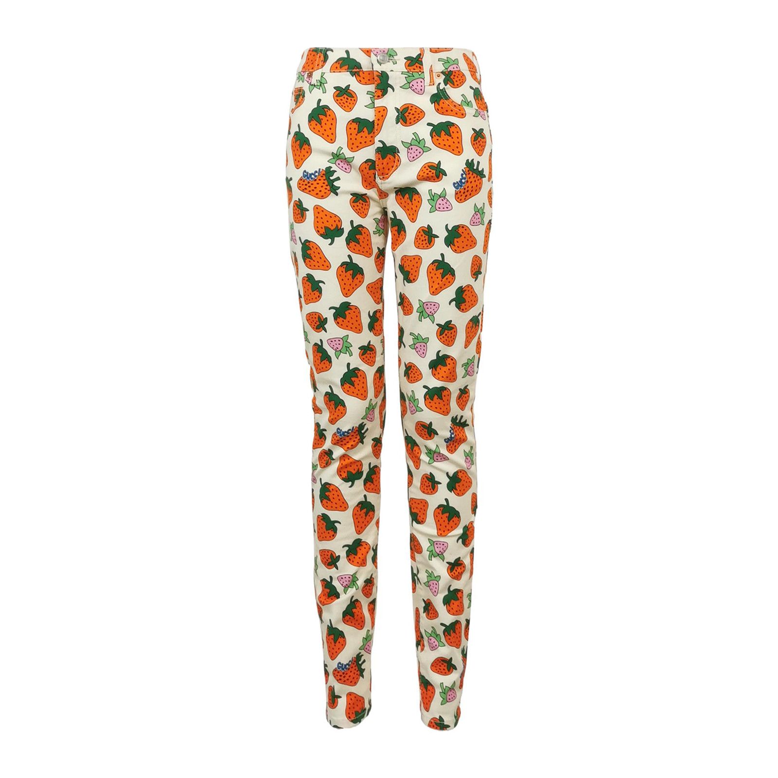 Gucci Gucci Strawberry Print Pants Size 27 Size 27" / US 4 / IT 40 - 1 Thumbnail