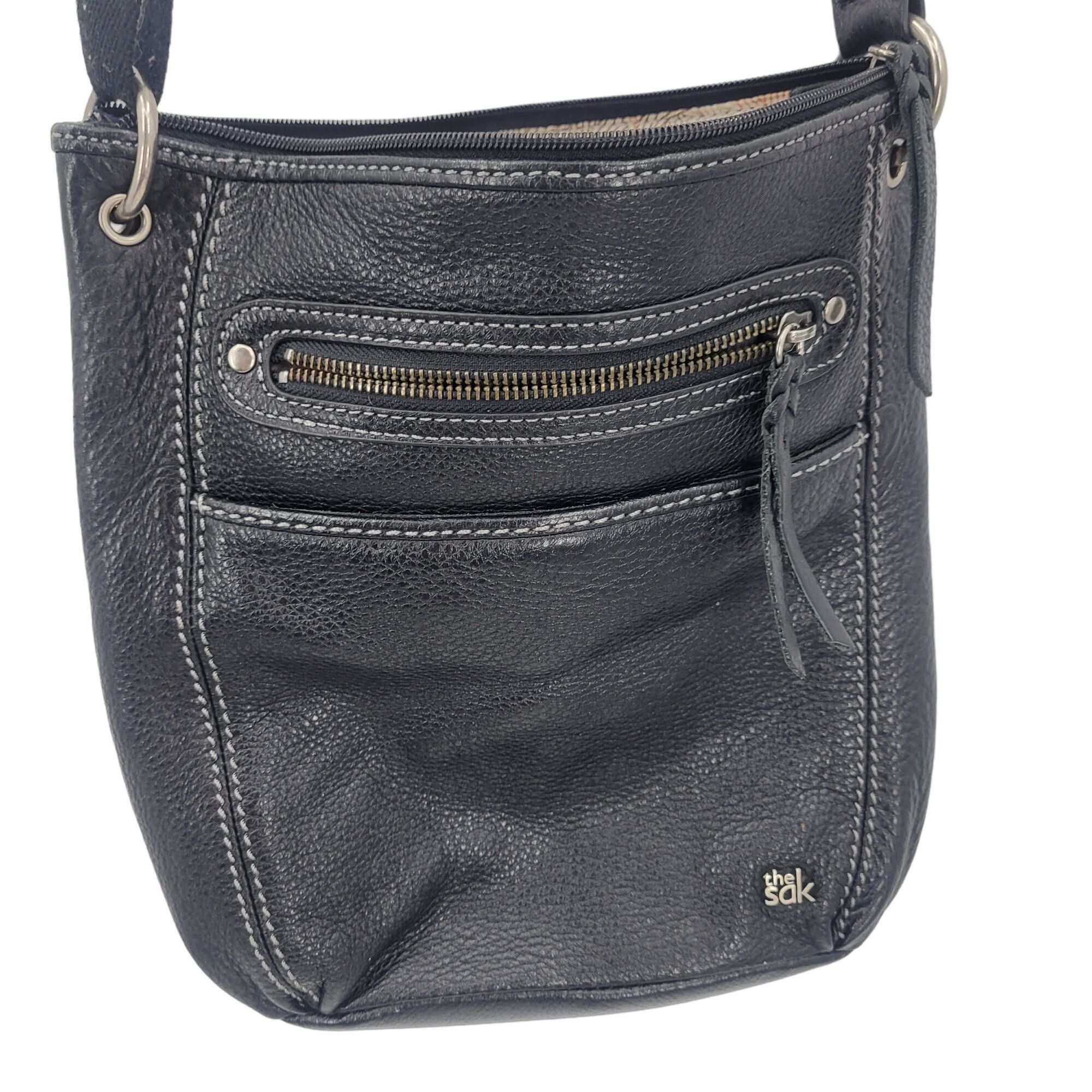 The Sak The Sak Black Genuine Pebble Leather Adjustable Crossbody Ba Size ONE SIZE - 5 Thumbnail