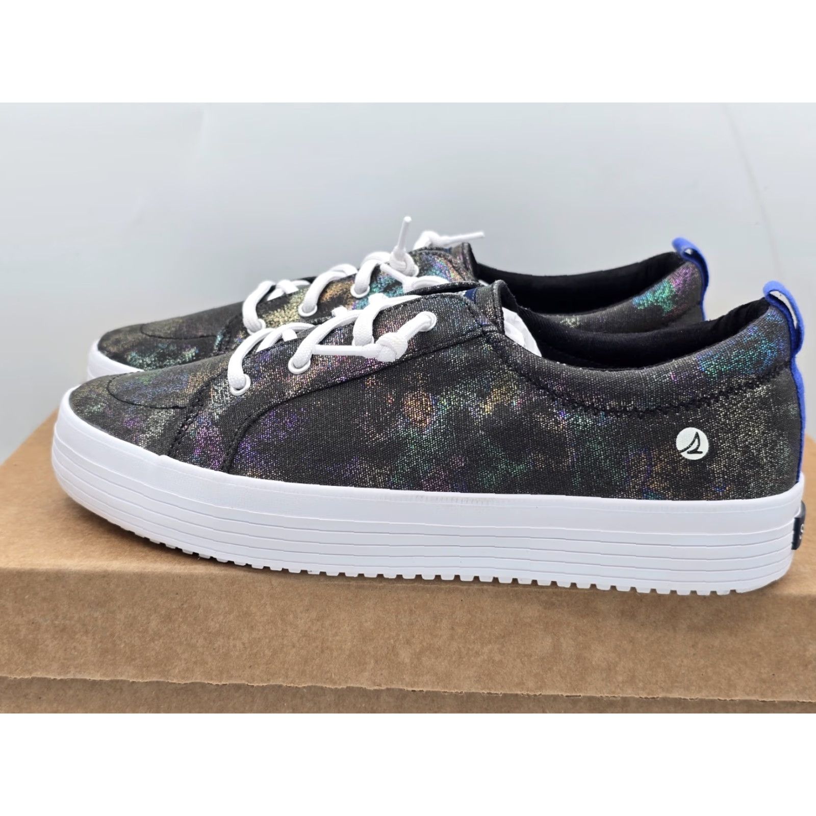 Sperry SPERRY Crest Vibe Sneakers - Black Sparkle - Women - Size 6M - Adult Shoes - Athletic Shoe - 90s/Concert Vibe Size US 6 / IT 36 - 5 Thumbnail
