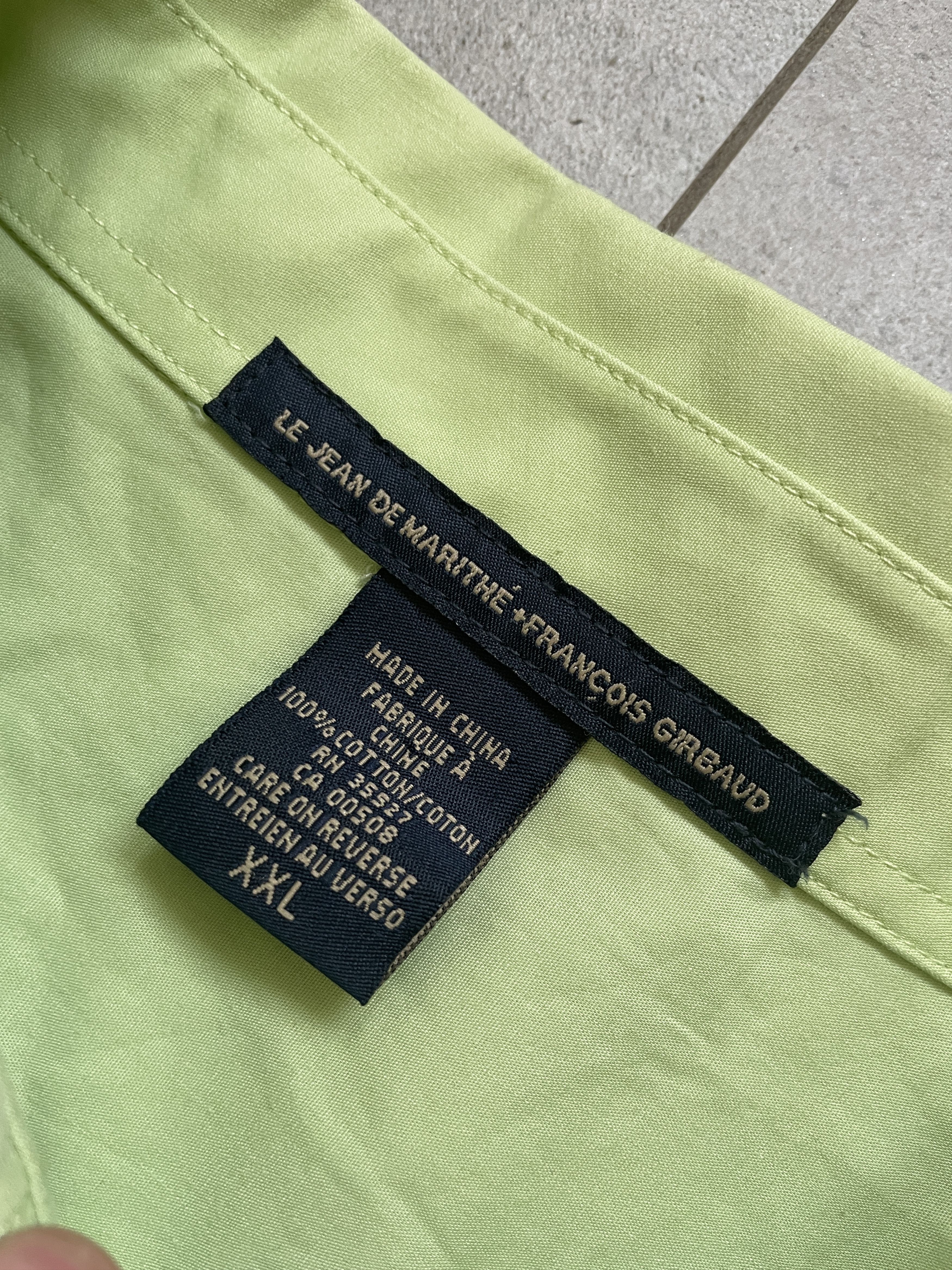 Marithe + Francois Girbaud M + FG LE JEAN DE MARITHE FRANCOIS GIRBAUD LIME BAGGY SHIRT Size US XXL / EU 58 / 5 - 2 Thumbnail
